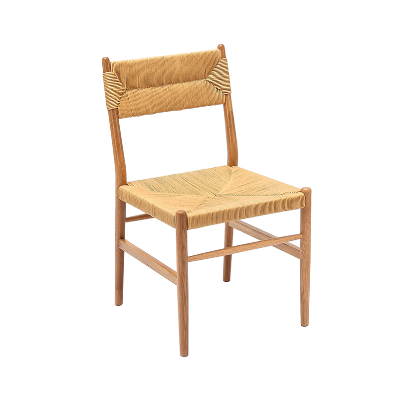 Tribal Style Rope Woven Wood Stol